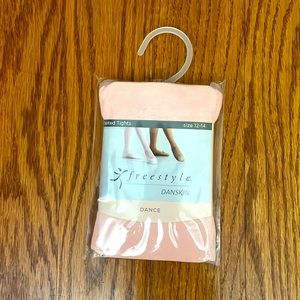 Girls Pink Footed Dance Tights